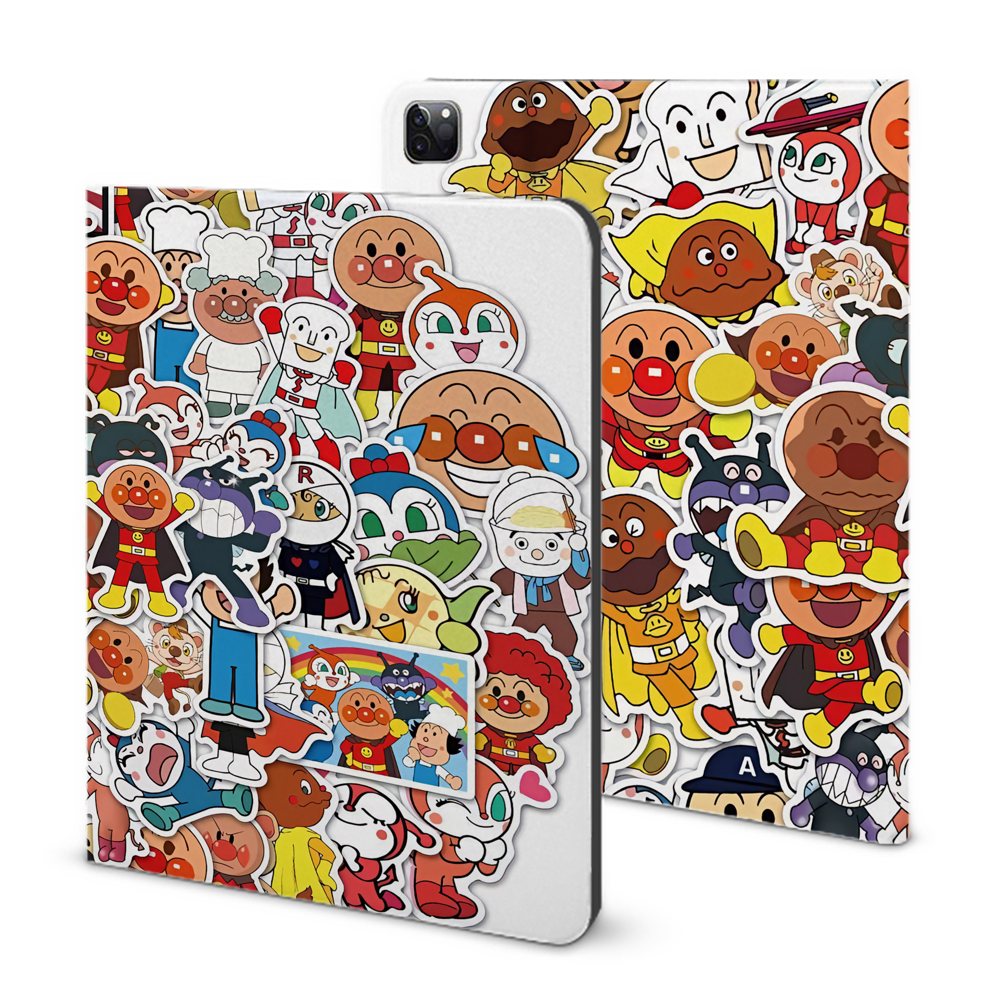 （画像用） アンパンマン Anpanman IPad ケース ブック型 PUレザー TPU 耐衝撃 軽量 薄型 ペン収納なし 全面保護 IPad 各モデル対応